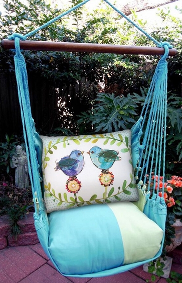 Meadow Mist Polkadot Birds Hammock Chair Swing Set - Click to enlarge