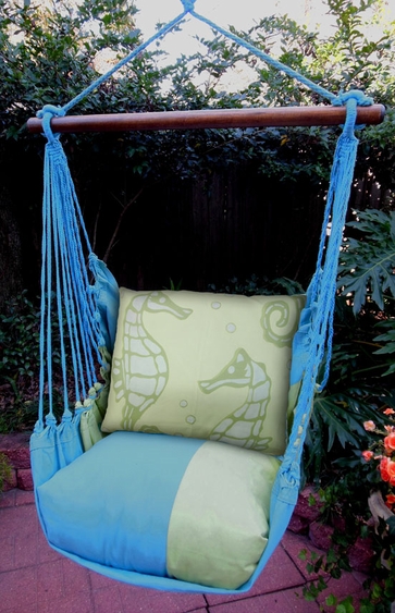 Meadow Mist Sea Horses Hammock Chair Swing Set - Click to enlarge