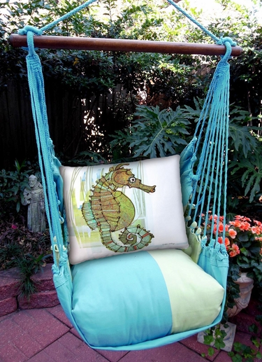 Meadow Mist Seahorse in Marsh Hammock Chair Swing Set - Click to enlarge