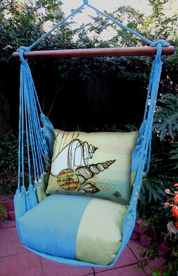 Meadow Mist Seashells Hammock Chair Swing Set - Click to enlarge