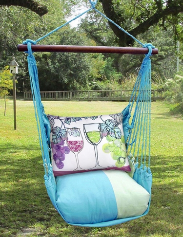 Meadow Mist Wine Glasses Hammock Chair Swing Set - Click to enlarge