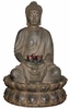 Meditating Buddha Water Feature w/LED Light
