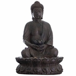 Meditating Buddha Water Feature w/LED Light