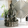 Meditating Buddha Water Feature w/LED Light