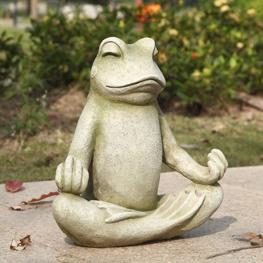 Meditating Lotus Frog Statue - Click to enlarge