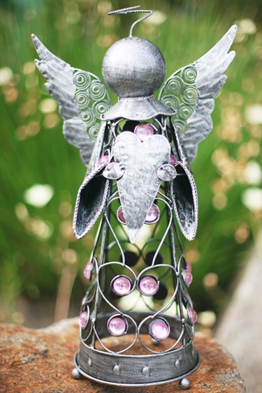 Medium Filigree Angel Statue - Pewter - Click to enlarge