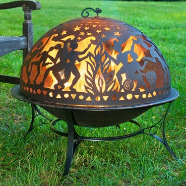 Medium Fire Pit w/ Full Moon Party FireDome - Click to enlarge