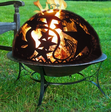 Medium Fire Pit w/ Orion FireDome - Click to enlarge