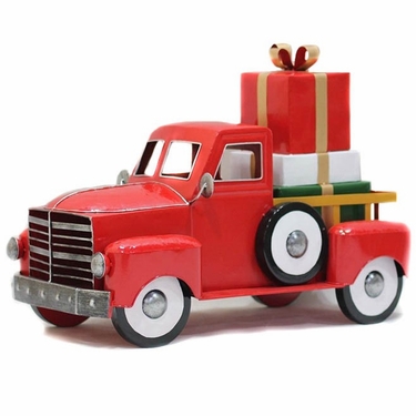 Medium Red Christmas Truck w/Gifts - Click to enlarge