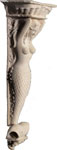Mermaid Nautical Wall Pilaster - Roman Stone