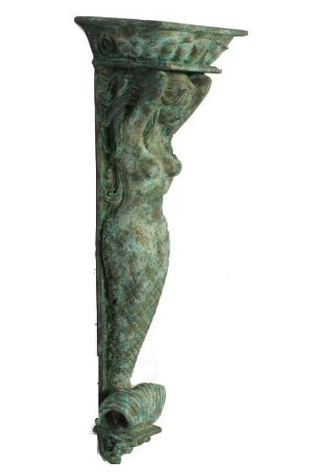 Mermaid Nautical Wall Pilaster - Shipwreck Finish - Click to enlarge