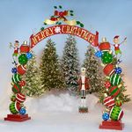 "Merry Christmas" Archway with Santa's Elves