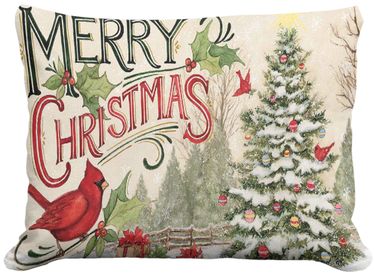 Merry Christmas Blessings Outdoor Pillow - Click to enlarge
