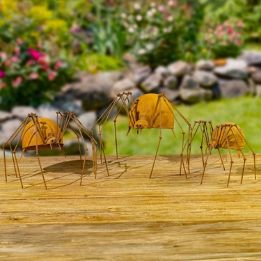 Metal Arachnid Garden Figurines (Set of 3) - Click to enlarge