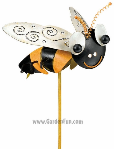 Metal Bee Garden Stake - Click to enlarge
