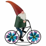 Metal Bicycle Gnome Spinner
