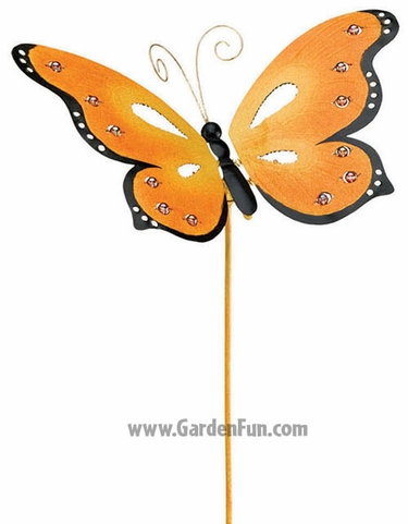 Metal Butterfly Jiggle Wings Stake - Click to enlarge