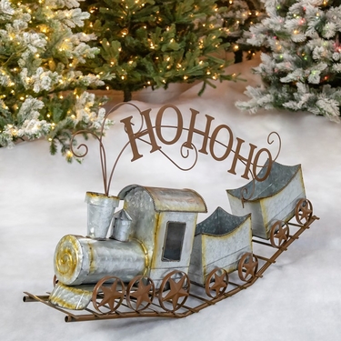 Metal Christmas Train w/Carts: 