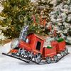 Metal Christmas Train w/Carts: "X-M-A-S"