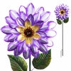 Metal Dahlia Flower Stake - Purple