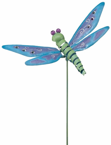 Metal Dragonfly Garden Stake - Click to enlarge