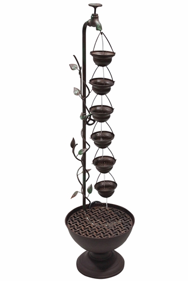Metal Faucet & Cups Fountain - Click to enlarge
