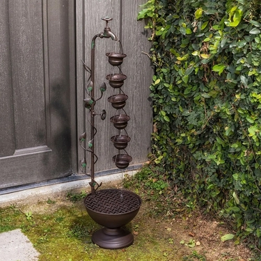 Metal Faucet & Cups Fountain - Click to enlarge
