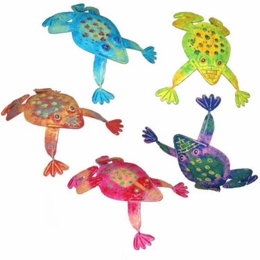 Metal Frog Friends (Set of 5) - Click to enlarge