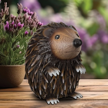 Metal Hedgehog Decor - Click to enlarge