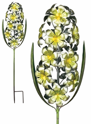 Metal Hyacinth Garden Stake - Yellow - Click to enlarge