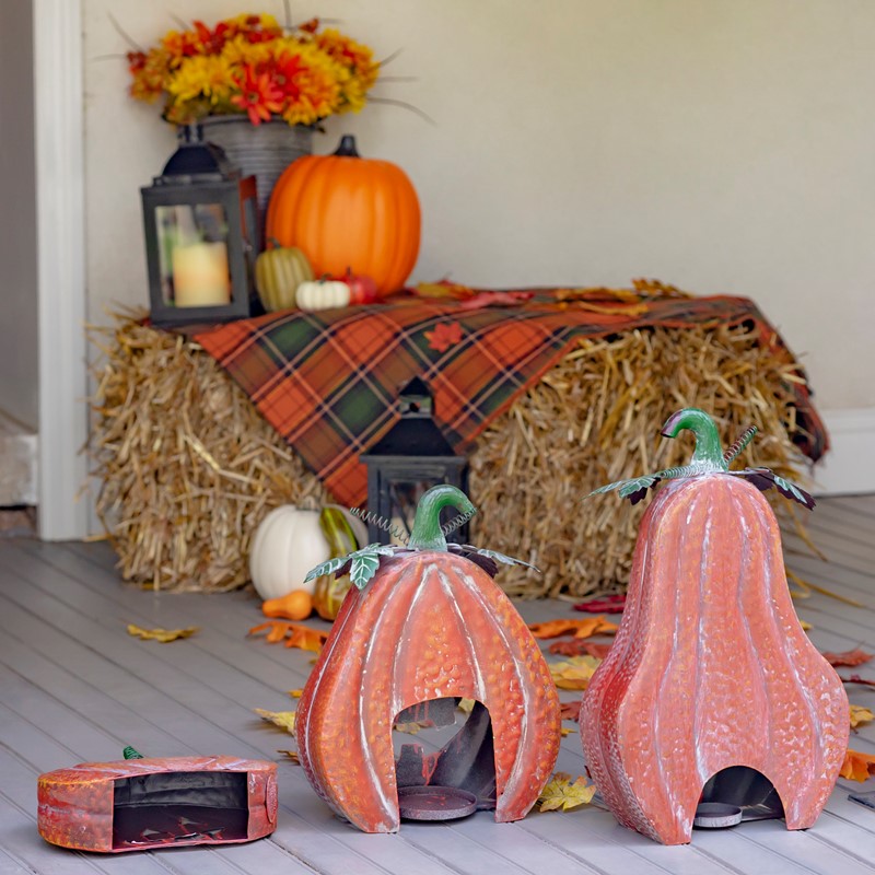 3pumpkin’Zu様　ご確認用 Metal Pumpkin Jack-O-Lanterns (Set of 3) only $139.99 at Garden Fun