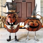 Metal Jack-O-Lantern Laughter (Set of 2) Metal Jack-O-Lantern Laughter (Set of 2)