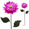 Metal Mum Flower Stake - Fuchsia