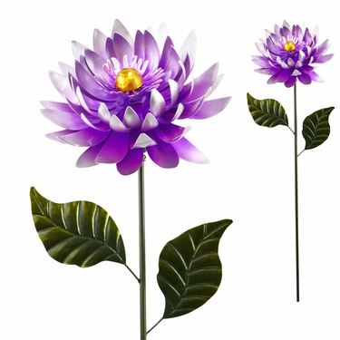 Metal Mum Flower Stake - Purple - Click to enlarge