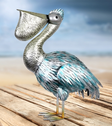 Metal Pelican Statuary - Click to enlarge
