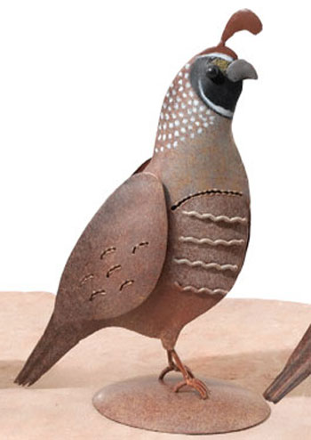 Metal Quail Bird Male - Click to enlarge