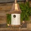 Metal & White Porcelain Hanging Birdhouse