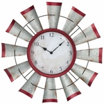 Metal Windmill Clock