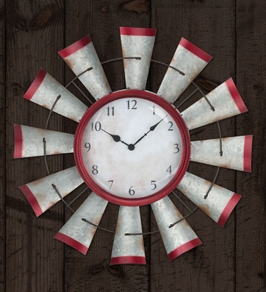 Metal Windmill Clock - Click to enlarge