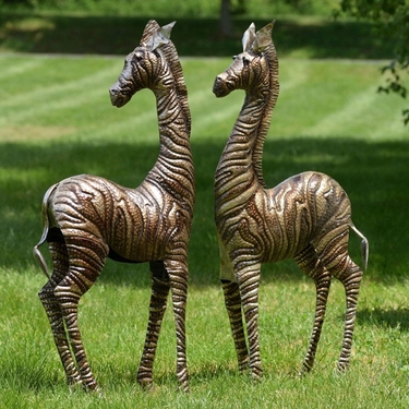Metal Zebras - Silver & Gold - Click to enlarge