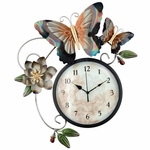 Metallic Butterfly Clock