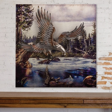 Metallic Eagle Wall Decor - Click to enlarge