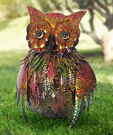 Metallic Spring Owl Statue - Click to enlarge