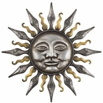 Metallic Sunface Wall Decor