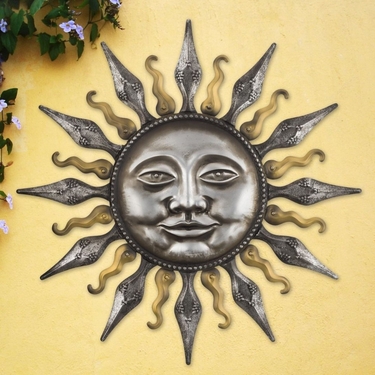 Metallic Sunface Wall Decor - Click to enlarge