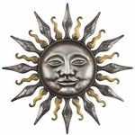 Metallic Sunface Wall Decor