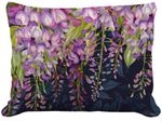 Midnight Garden Wisteria Outdoor Pillow