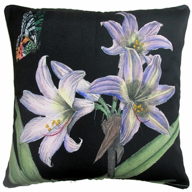 Midnight Lilies Outdoor Pillow - Click to enlarge
