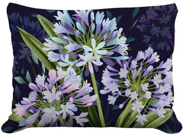 Midnight Garden Lilies Outdoor Pillow - Click to enlarge