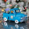 Mini Metal Truck w/Christmas Tree & Gifts - Antique Blue